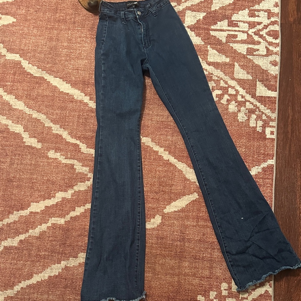 TALL GIRL FRIENDLY Blue Flared Women's Jeans